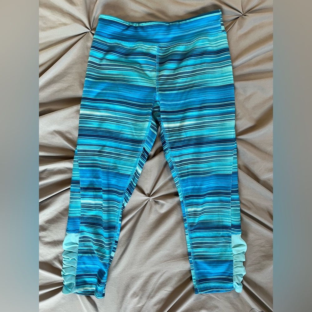 Blue and green joggers.